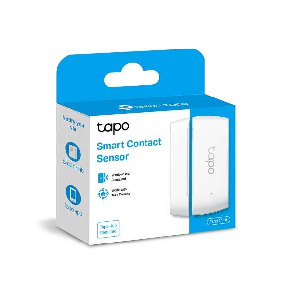 TP-Link Sensor de contacto inteligente Tapo T110 - Proteção contra roubo - Notificações instantâneas - Fácil instalação