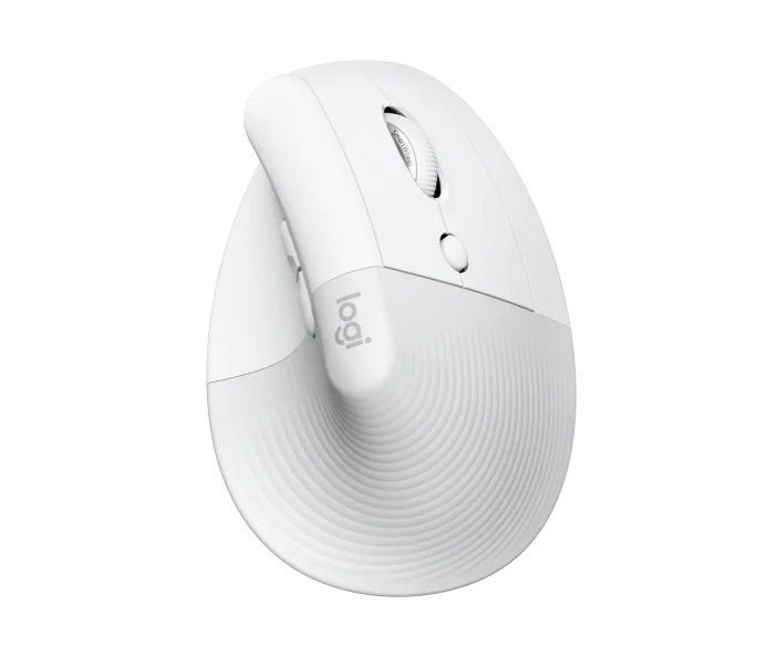 Rato Logitech Lift Vertical Bluetooth e USB sem fios 4000 dpi - 5 botões - Utilização para destros - Branco