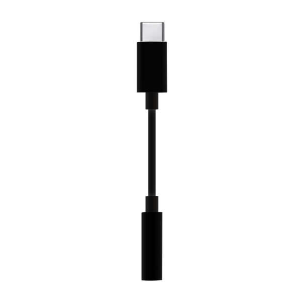Aisens Conversor USB-C a Audio Estilo Apple - USB-C/M-JACK 3.5/H - 15cm - Cor Negro