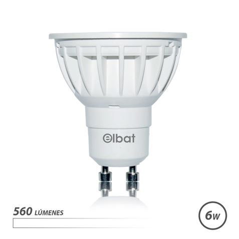 Elbat Lâmpada LED GU10 6W 560LM Luz Branca - Economia de Energia - Cor Branca
