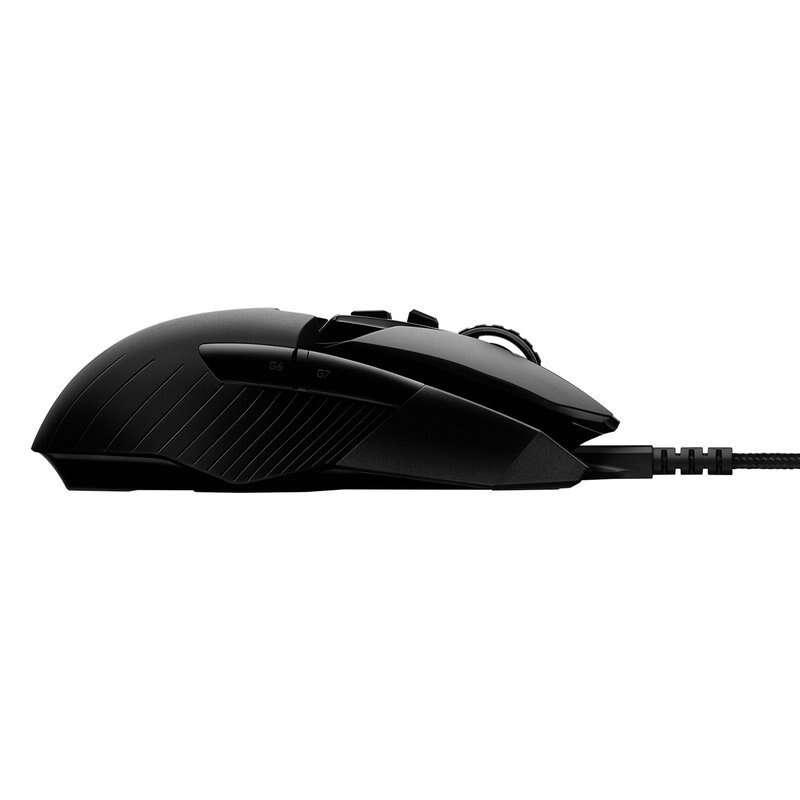 Rato USB sem fios Logitech G903 Lightspeed 16000 dpi - 10 botões programáveis ​​- Iluminação RGB - Sensor Hero - Tecnologia Lightspeed - Peso ajustável - Uso ambidestro - Preto