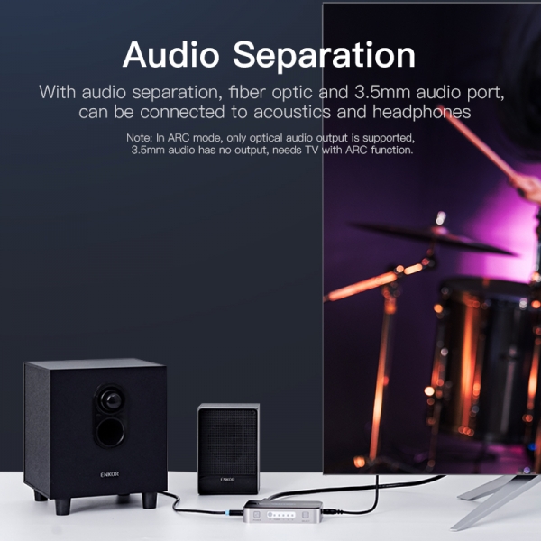 Vention Duplicador HDMI Femea para HDMI Macho 3x1 com Audio - Cor Cinza