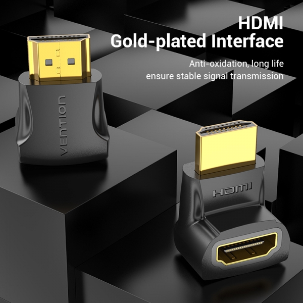 Vention Adaptador HDMI Macho a HDMI Femea  270º 4K - Cor Preto