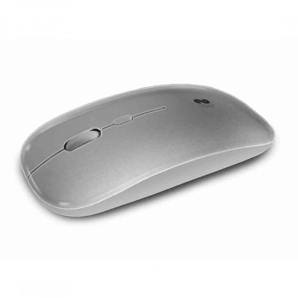 Rato Subblim Dual Flat - Ligação Dupla - Clique Silencioso - Bateria Recarregável - Roda de Silicone - Precisão de 1600 DPI - Cinzento