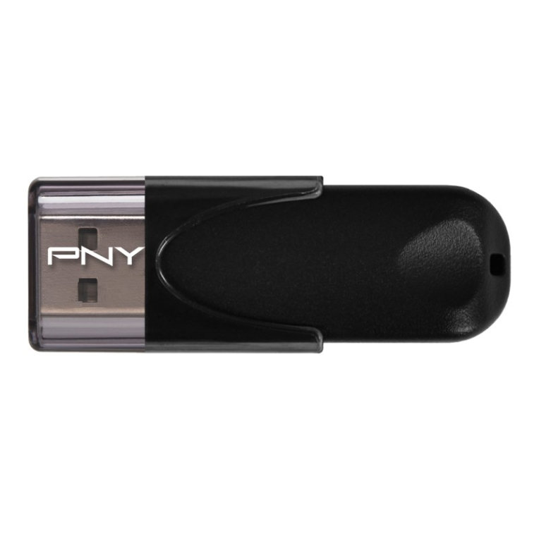 PNY Attache 4 Memory USB 2.0 64GB - Gancho para Chaveiro - Cor Preto (Pendrive)
