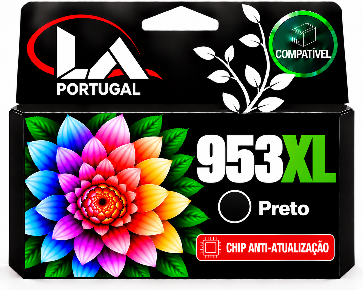 TINTEIRO COMPATIVEL COM HP 953XL - PRETO (Chip Anti Atualização)