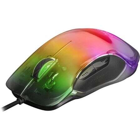 Rato gaming USB Mars Gaming MMGLOW 12800 dpi - Acabamento espelhado - 6 botões - Iluminação Chroma RGB - Utilização por destros - Cabo de 1,70 m