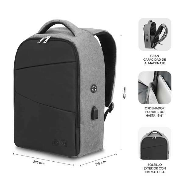 Mochila antirroubo Subblim para portáteis de 15,6