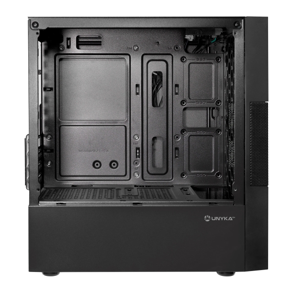 Caixa Unykach Aero C25 MicroATX - Fonte de alimentação de 500 W incluída - Suporta unidades de 3,5