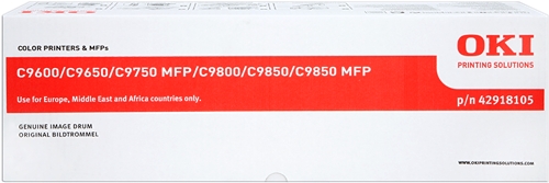 OKI C9600/ C9650/ C9655/ C9800/ C9850 Preto Tambor Imagem